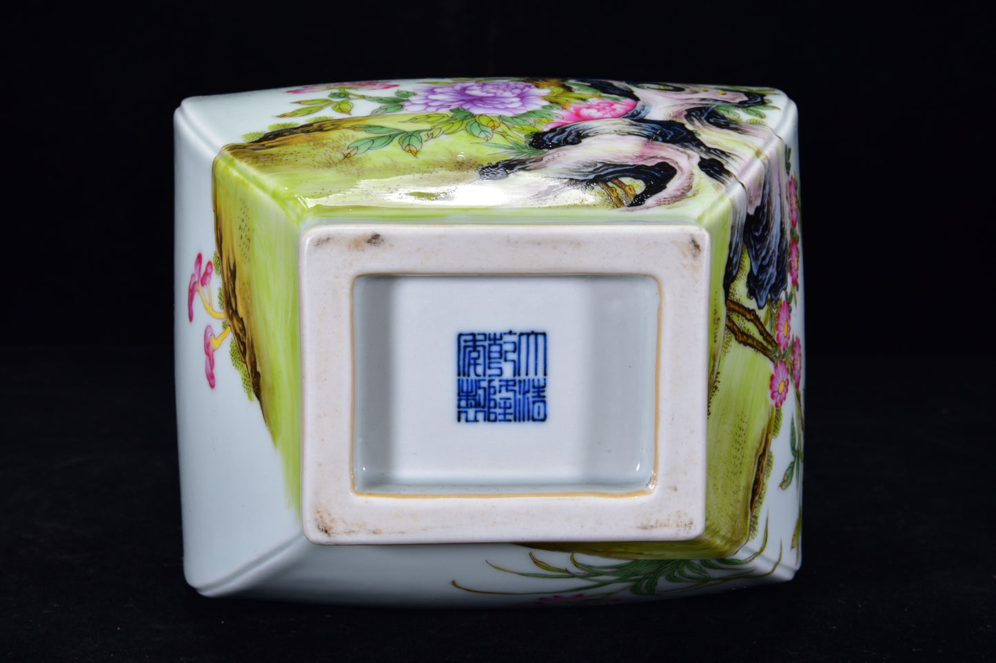 A1171 Chinese Qing Dynasty Famille Rose Flowers Bird Design Porcelain Vase