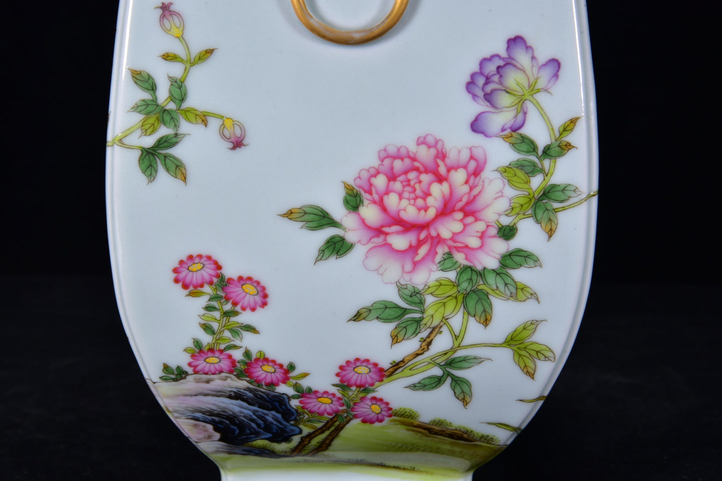 A1171 Chinese Qing Dynasty Famille Rose Flowers Bird Design Porcelain Vase