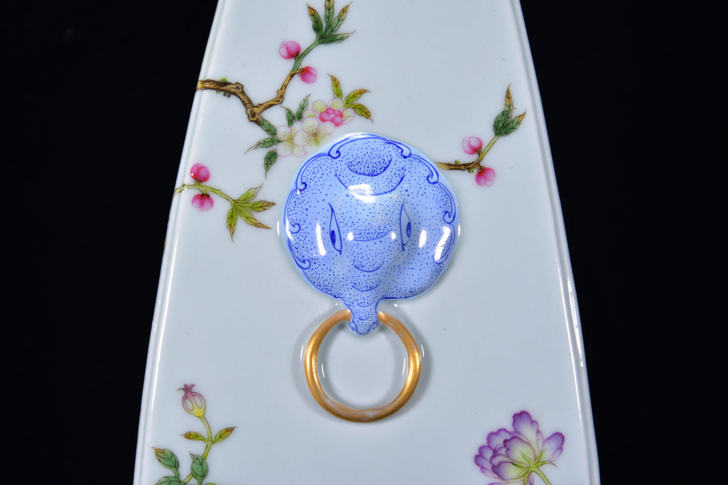 A1171 Chinese Qing Dynasty Famille Rose Flowers Bird Design Porcelain Vase