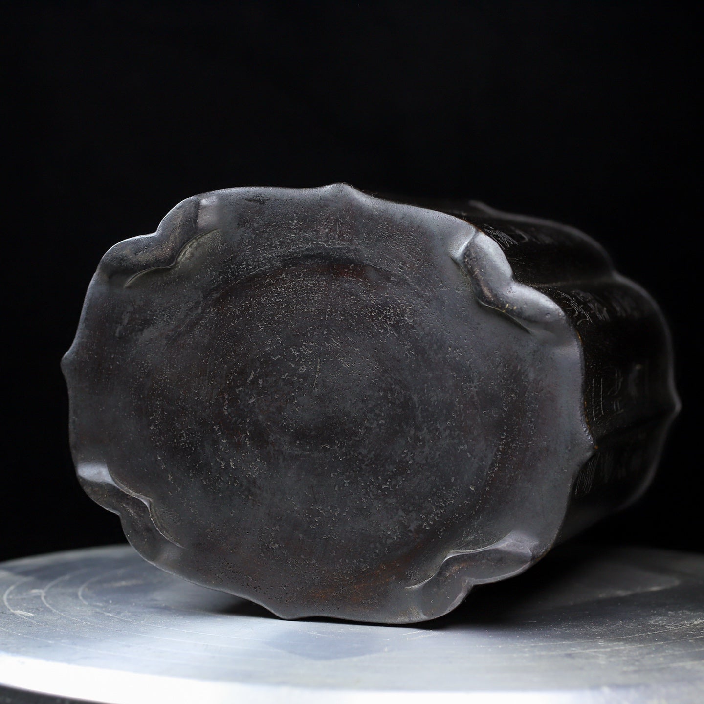 A1208 Vintage Chinese Zitan Wood Brush Pot