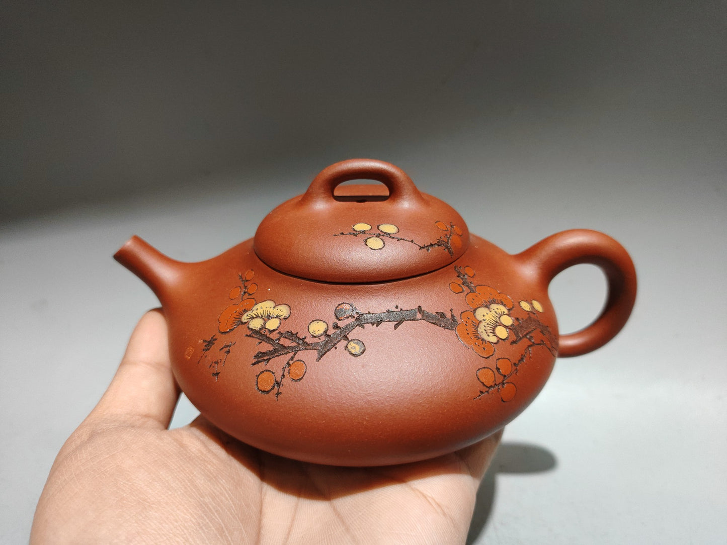 A1216 A Set Chinese Yixing Zisha Plum Flower Design Teapot & Cups