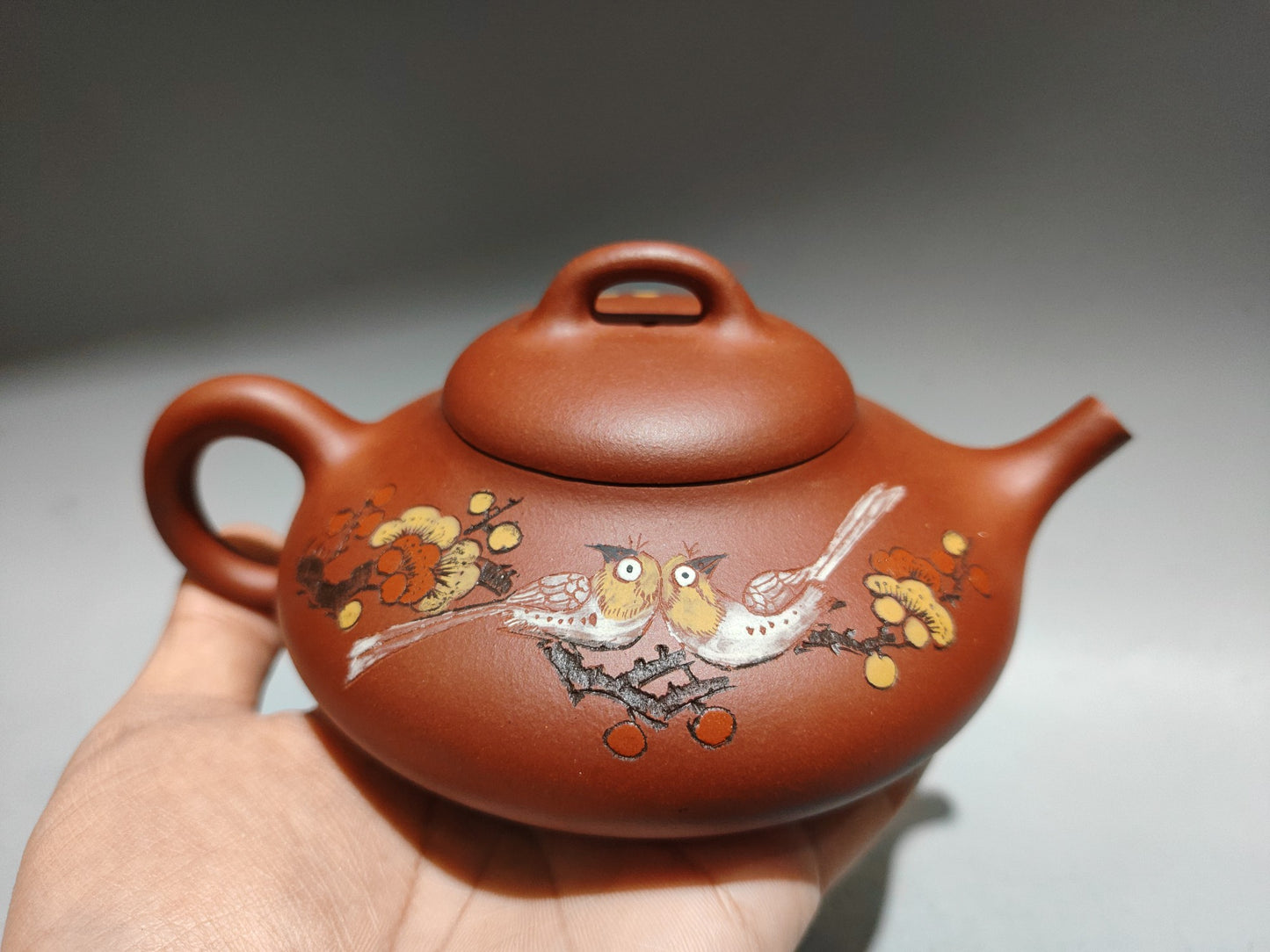 A1216 A Set Chinese Yixing Zisha Plum Flower Design Teapot & Cups