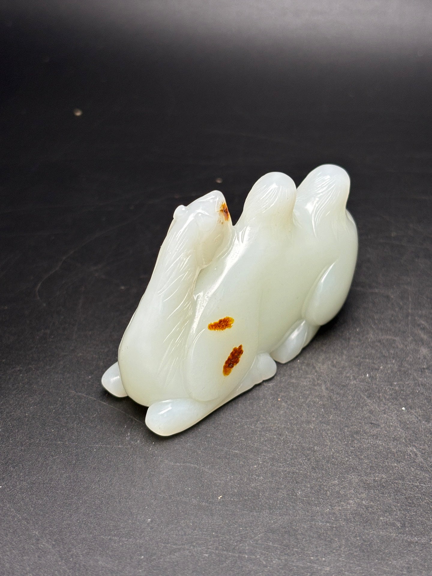 A1218 Superb Chinese Hetian Jade Carved Camel Statue