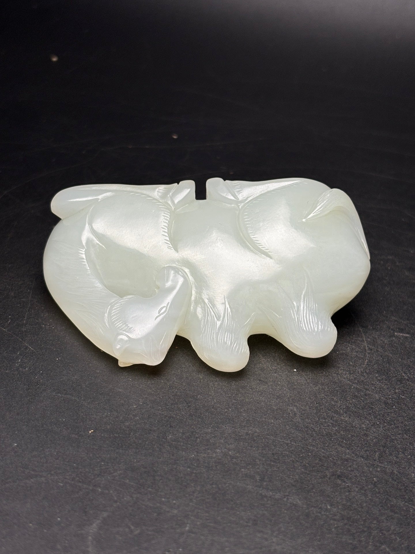 A1218 Superb Chinese Hetian Jade Carved Camel Statue