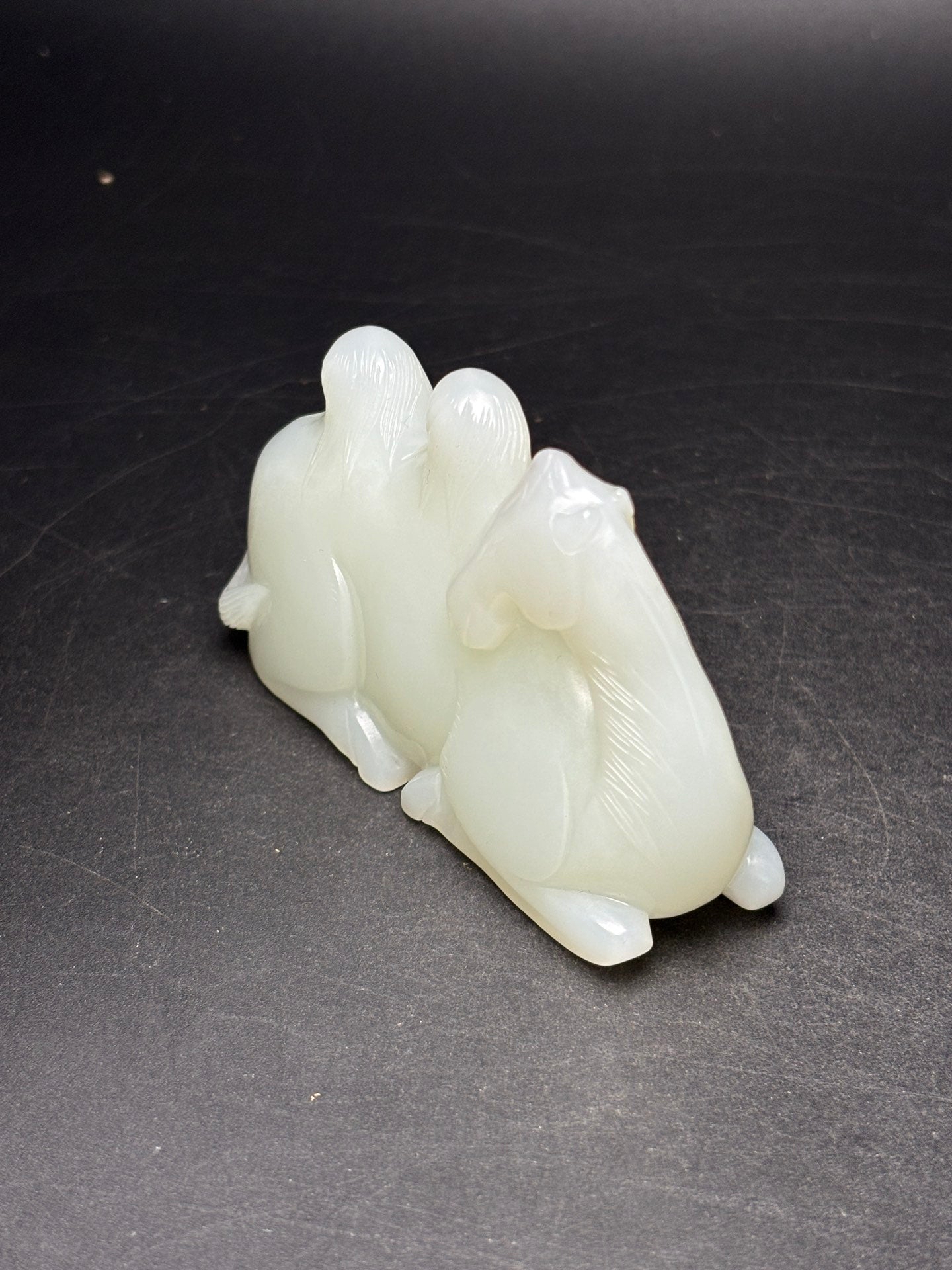 A1218 Superb Chinese Hetian Jade Carved Camel Statue