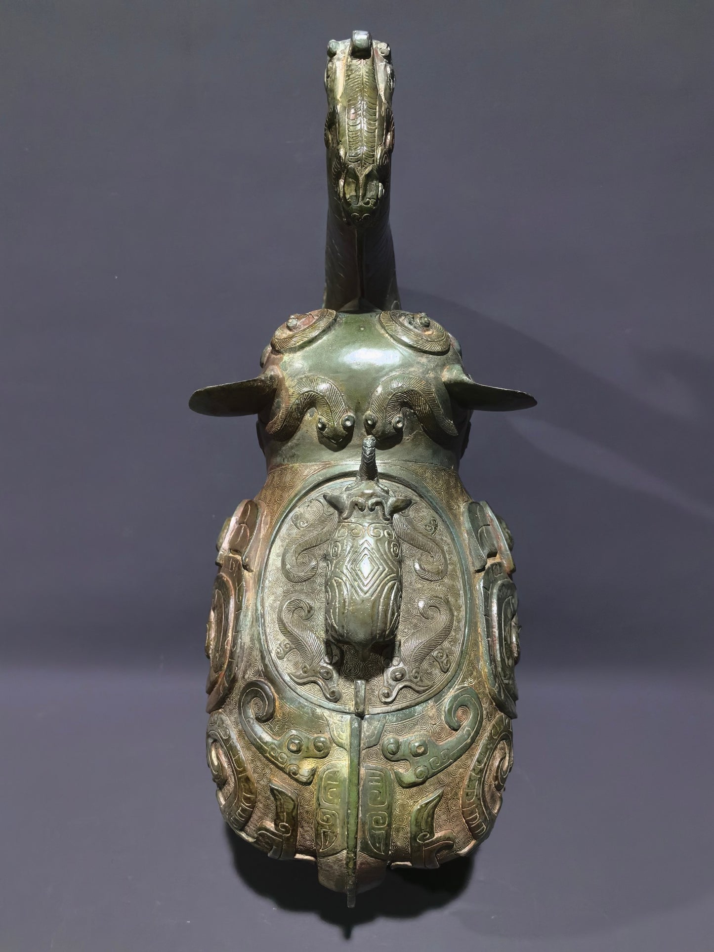 A1240 Xi Zhou Period Bronze Elephant Statue