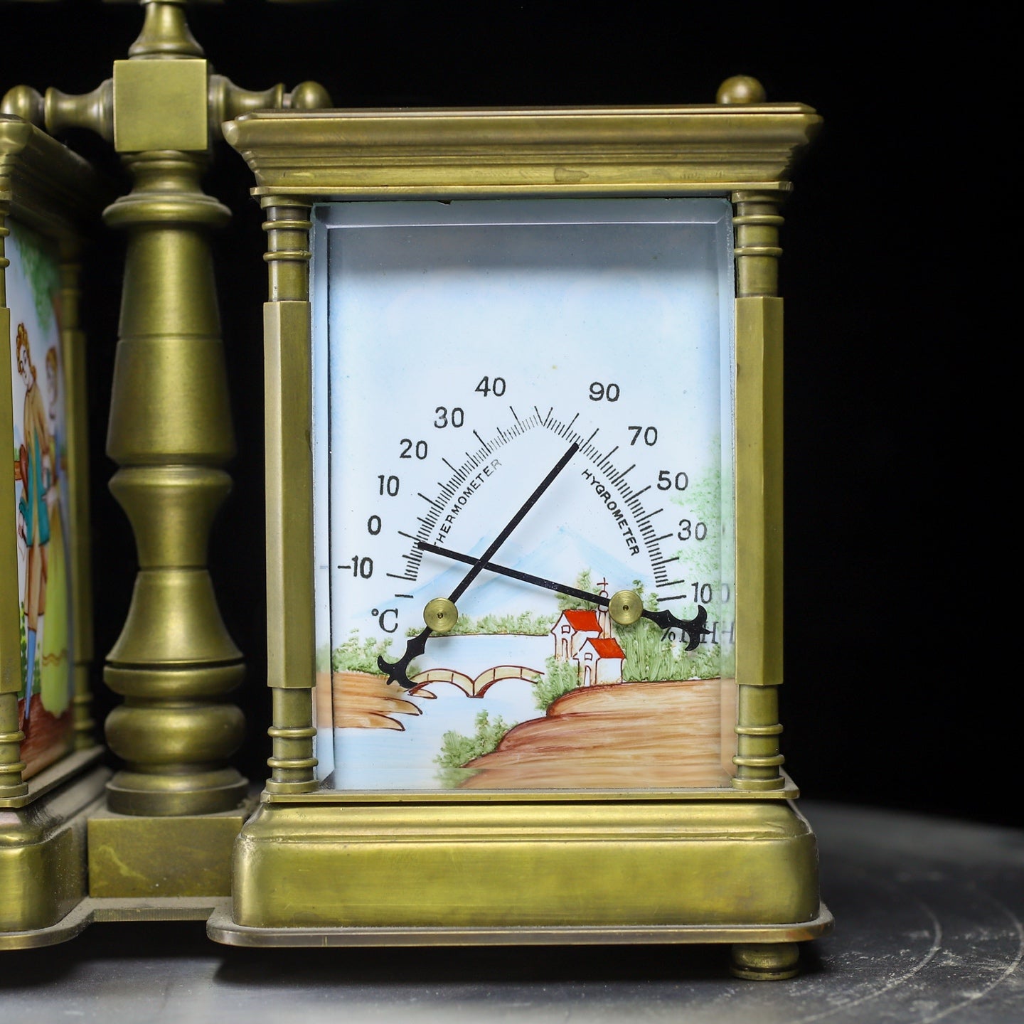 A1258 Vintage Brass Mechanical Clock