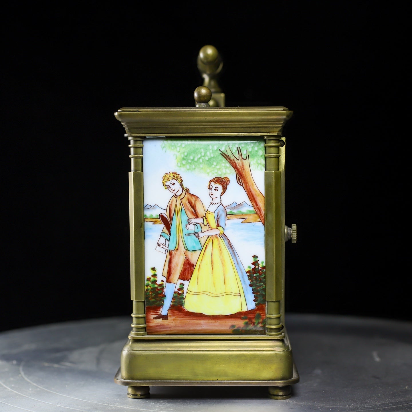A1258 Vintage Brass Mechanical Clock