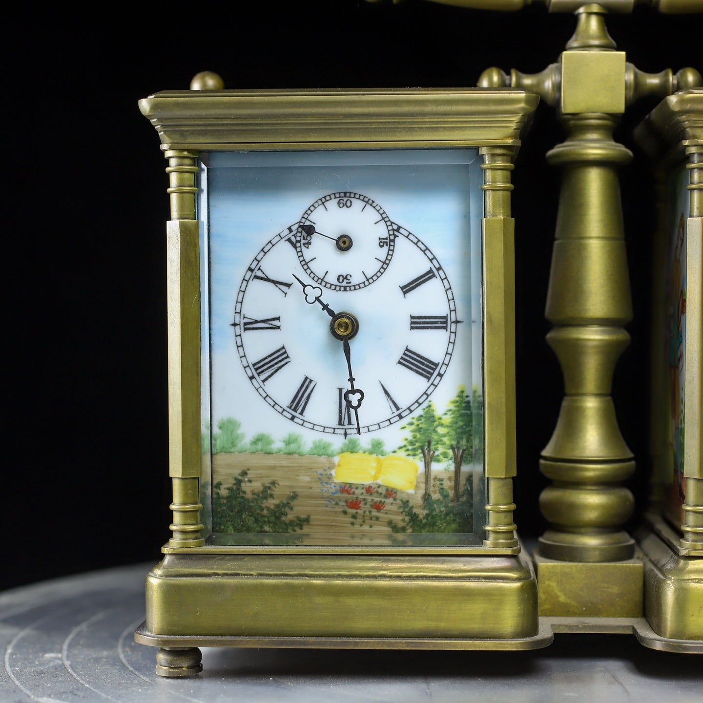 A1258 Vintage Brass Mechanical Clock