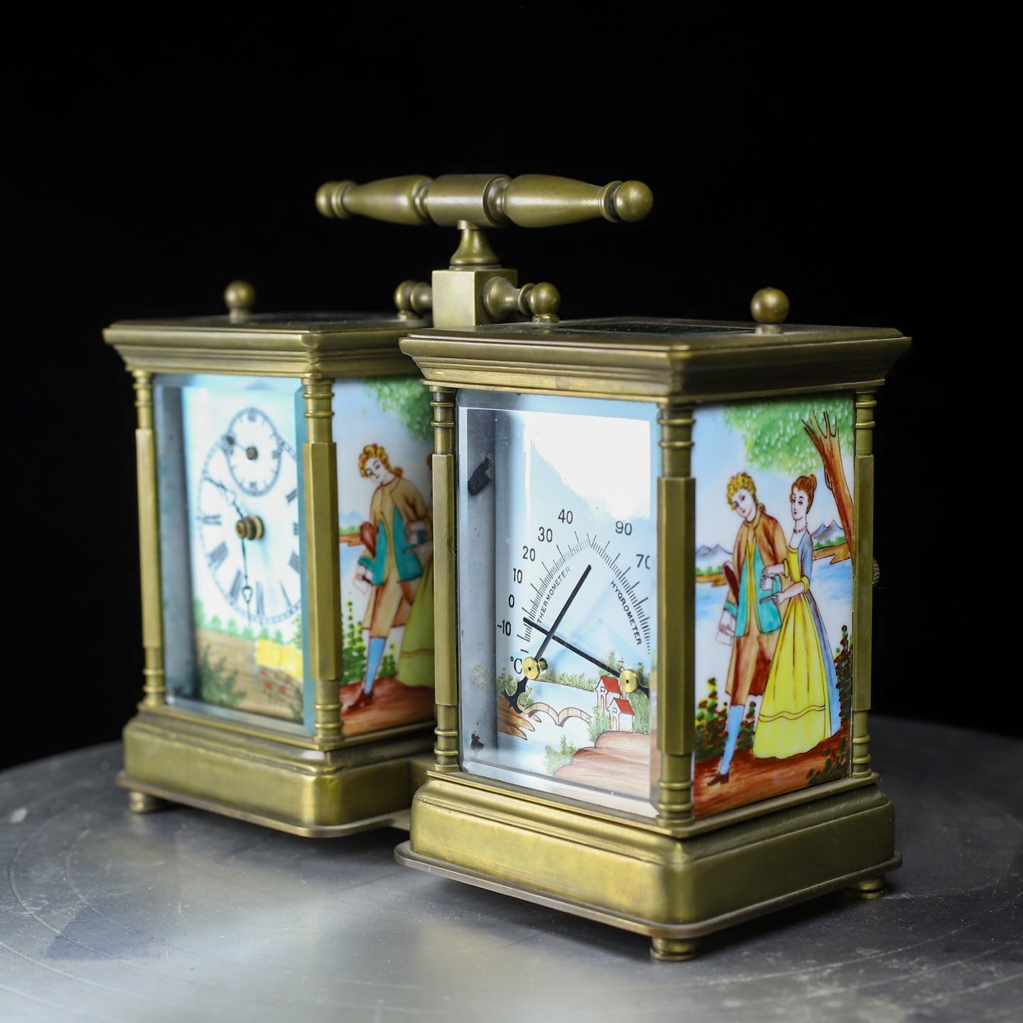 A1258 Vintage Brass Mechanical Clock