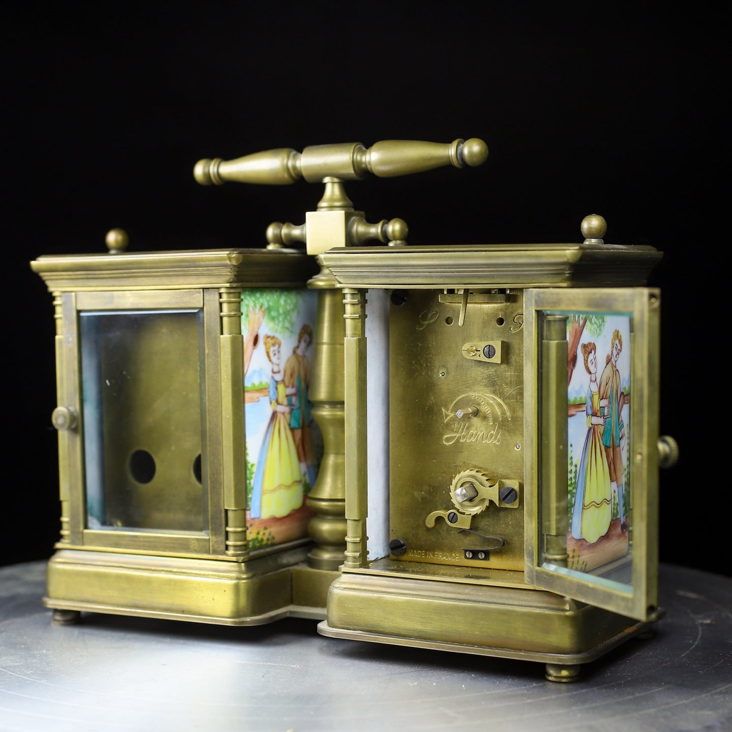 A1258 Vintage Brass Mechanical Clock
