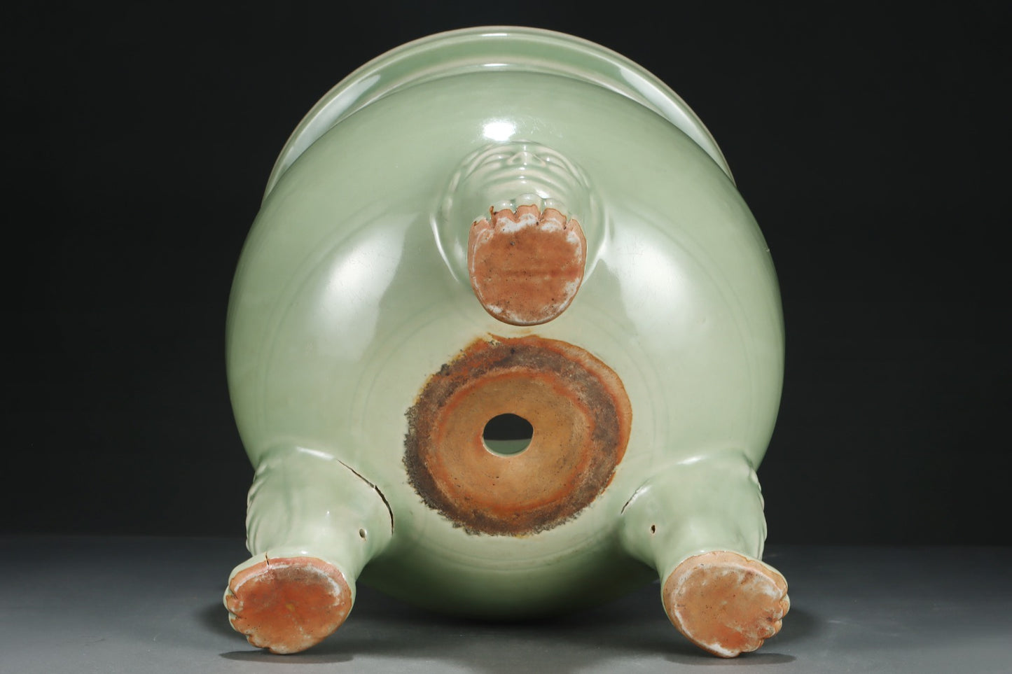 A1333 Chinese Longquan Kiln Double Ear Incense Burner