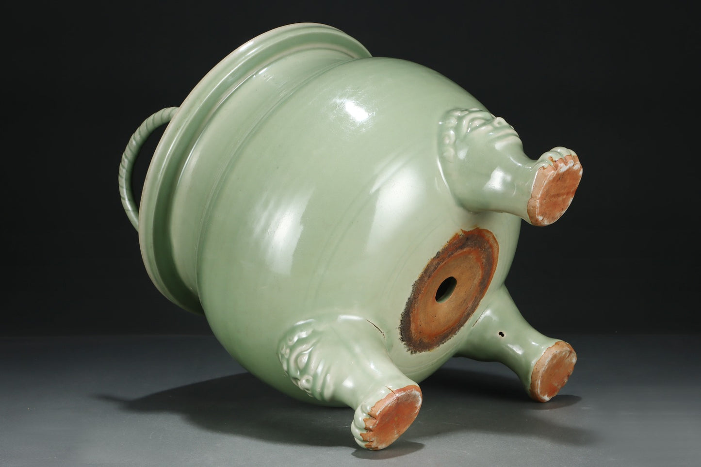 A1333 Chinese Longquan Kiln Double Ear Incense Burner