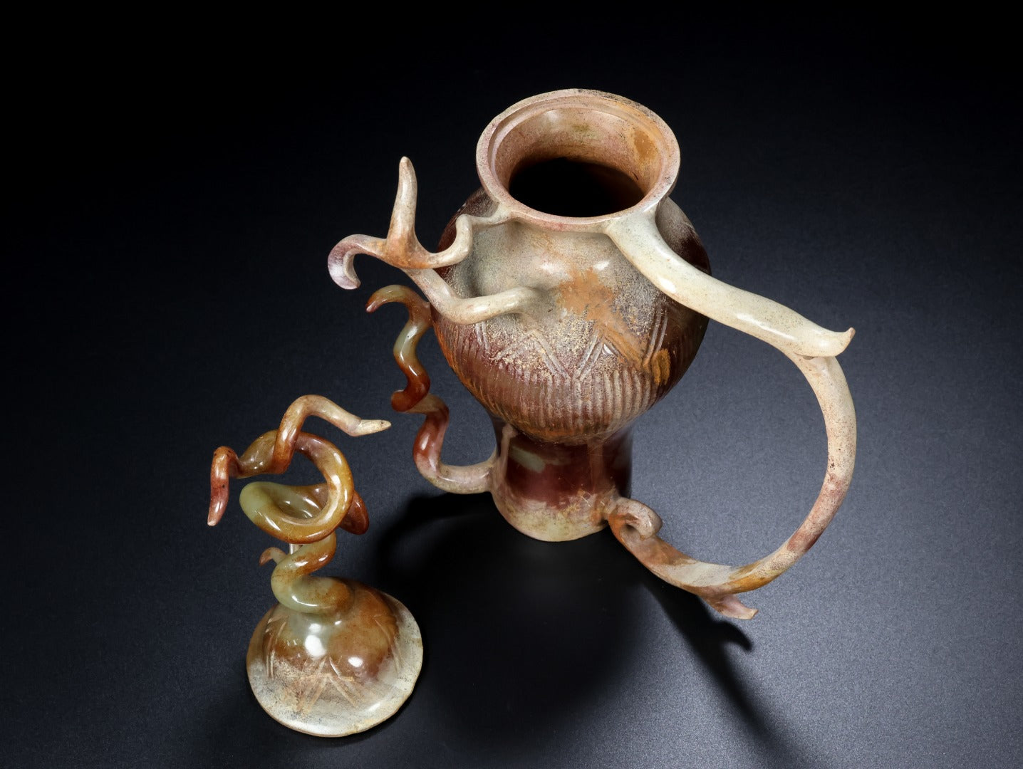A1398 Superb Old Chinese Hetian Jade Vase