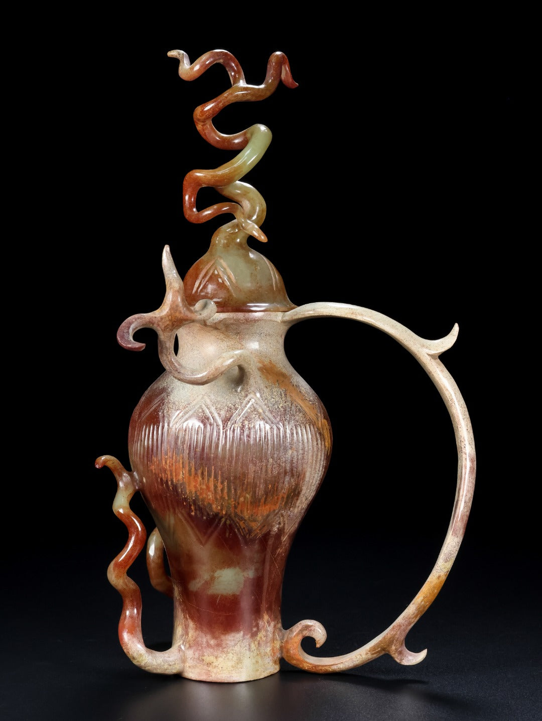 A1398 Superb Old Chinese Hetian Jade Vase