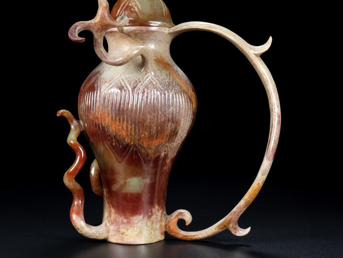 A1398 Superb Old Chinese Hetian Jade Vase