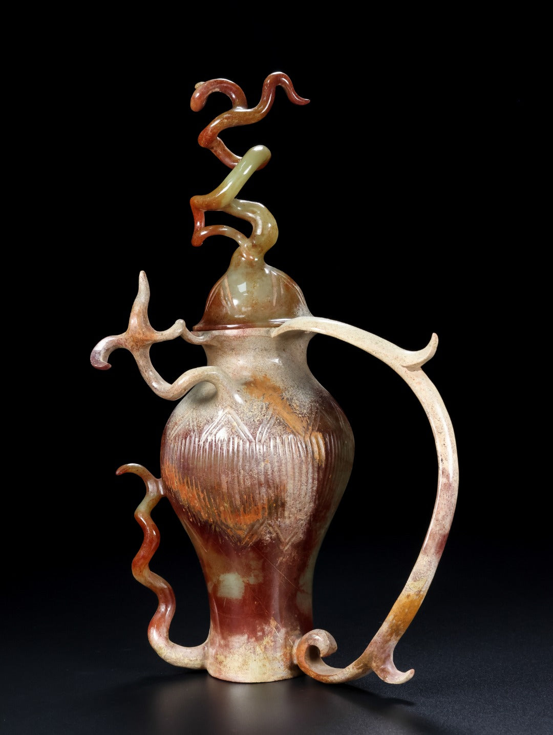 A1398 Superb Old Chinese Hetian Jade Vase