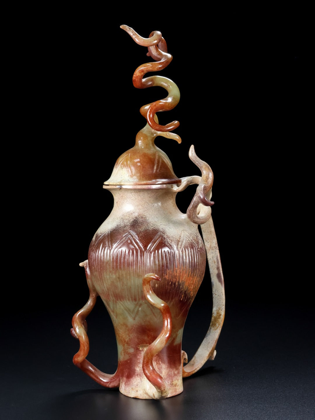 A1398 Superb Old Chinese Hetian Jade Vase