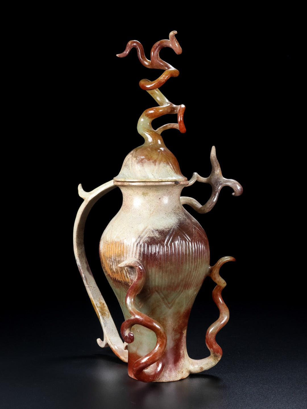 A1398 Superb Old Chinese Hetian Jade Vase