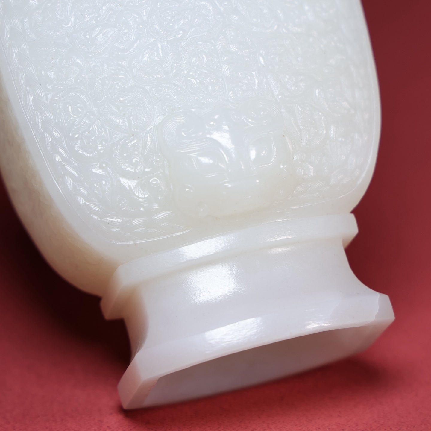 A1401 A Pair High Quality Chinese White Hetian Jade Vases