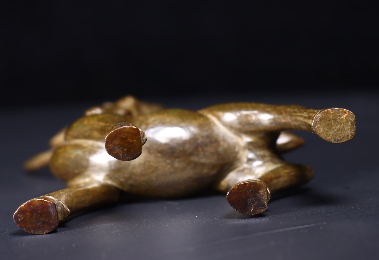 A1424 A Pair Vintage Chinese Hetian Jade Fortune Deer Statue