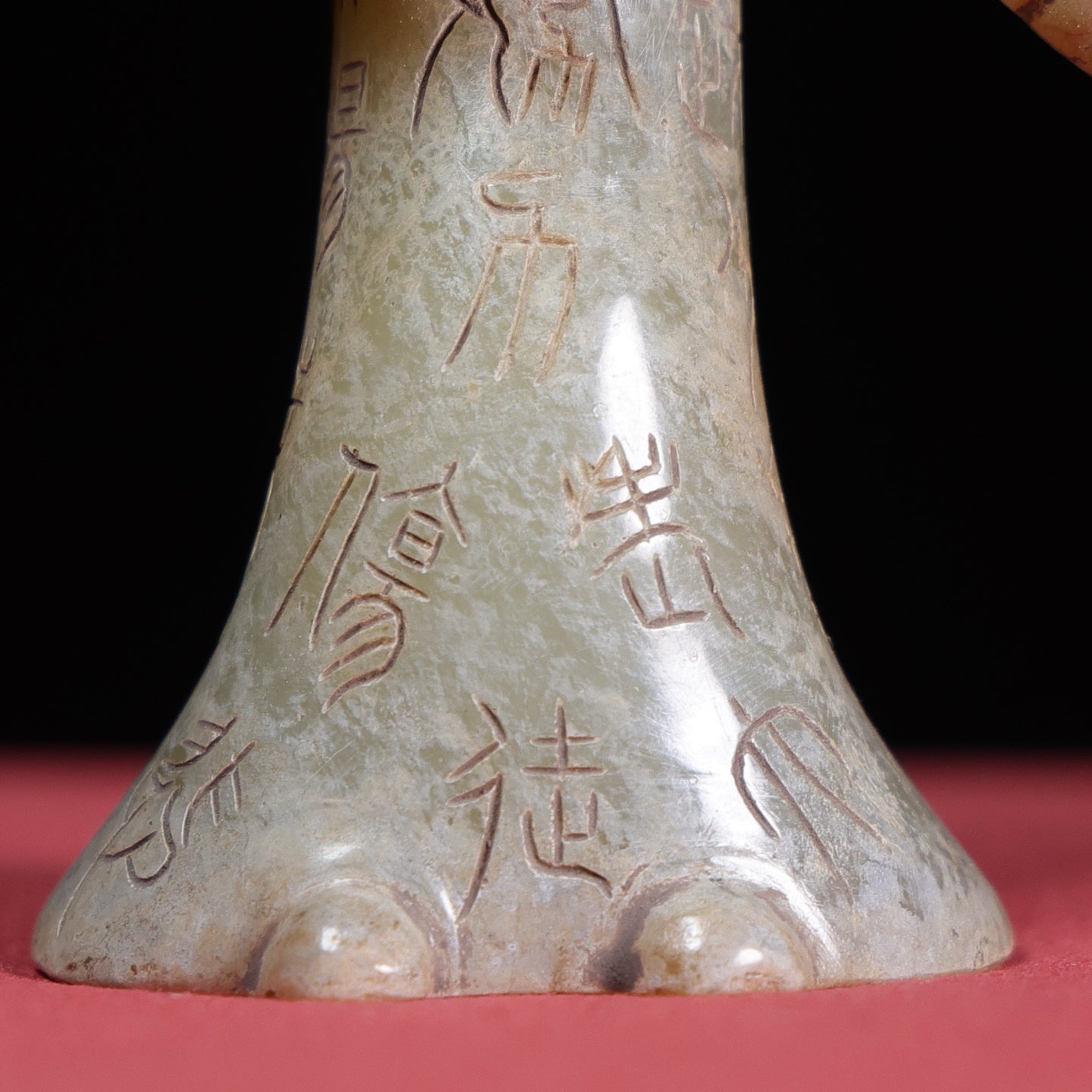 A1456 Vintage Chinese Hetian Jade Carved Figure Statue