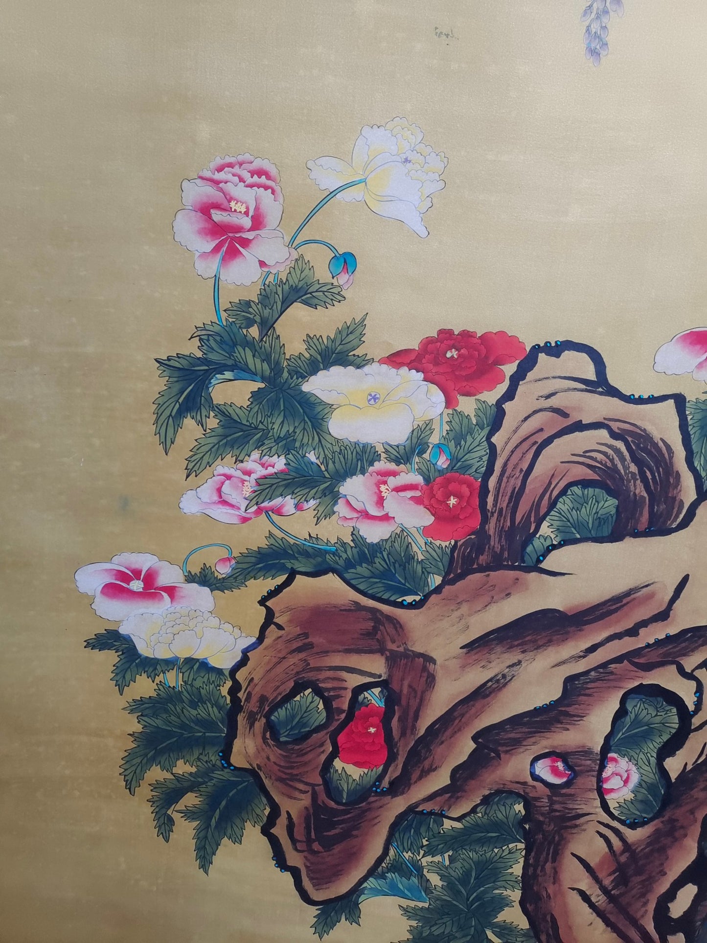 A1465 Chinese Watercolour On Silk Flowers Design Painting - Tang Yin(1470-1524)
