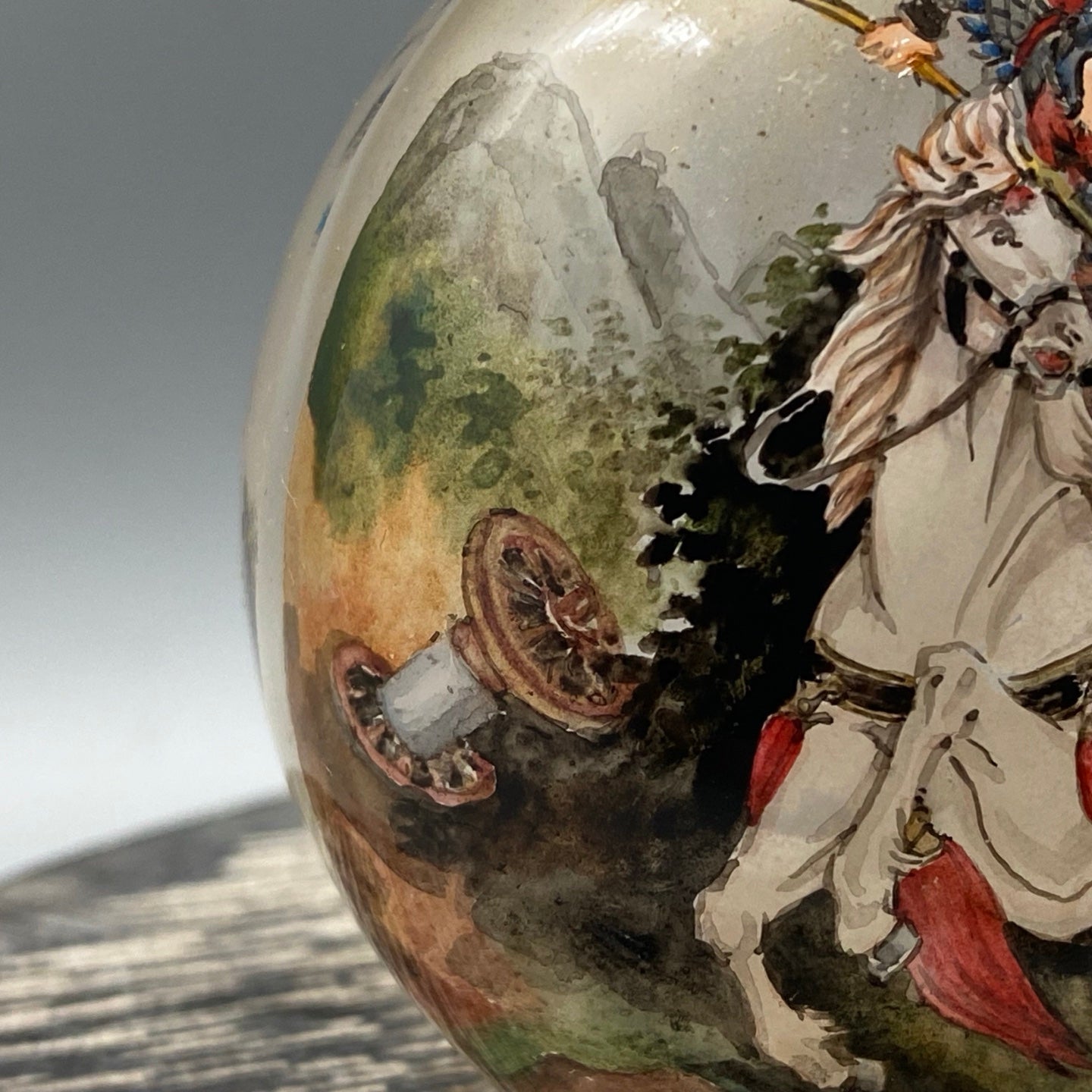 A1468 Old Chinese Peking Glass Inside Painting Figure Design Snuff Bottle w Stopper