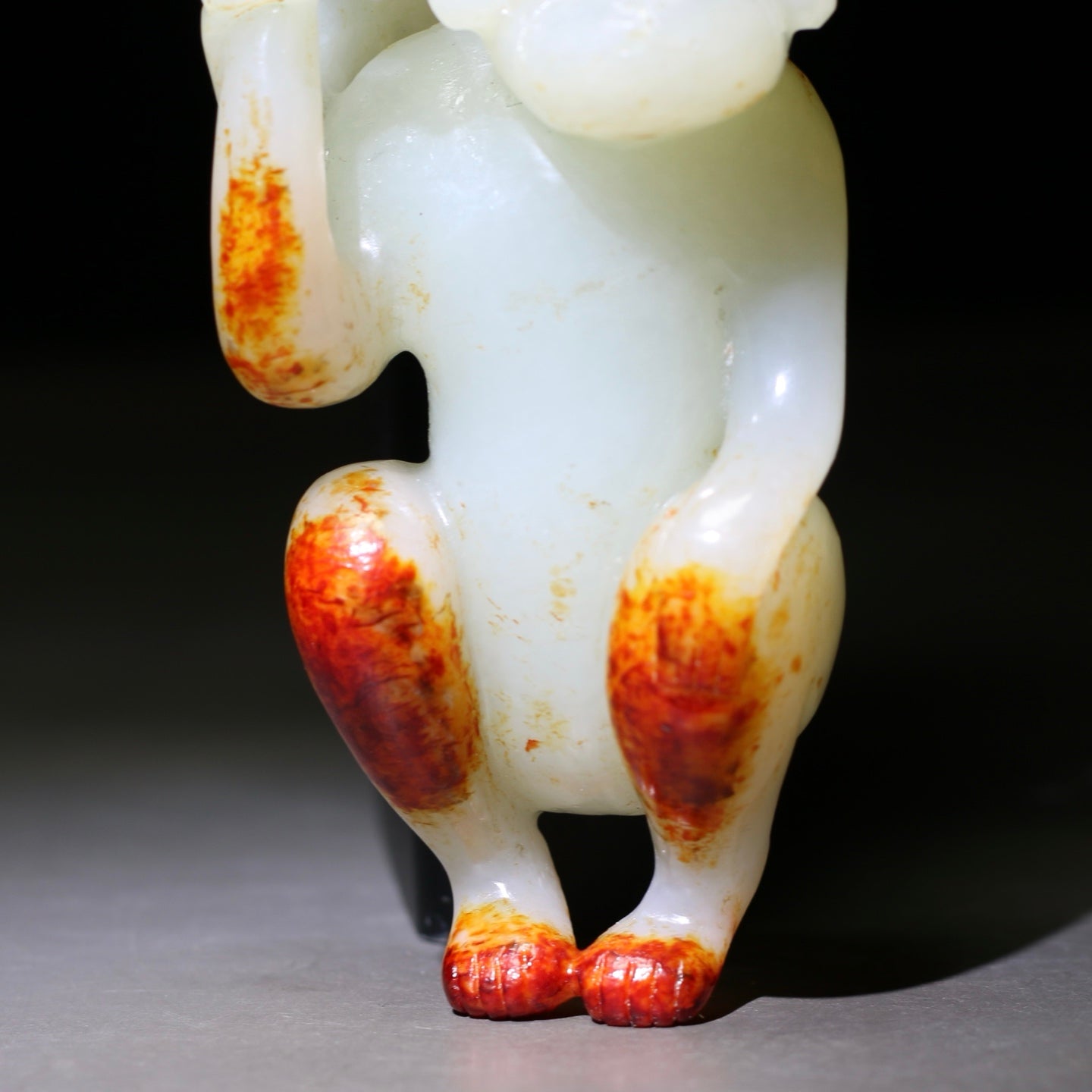 A1475 Superb Chinese Hetian Jade Carved Monkey Pendant
