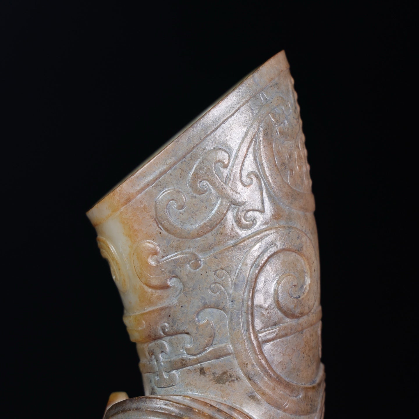 A1479 Vintage Chinese Hetian Jade Wine Cup
