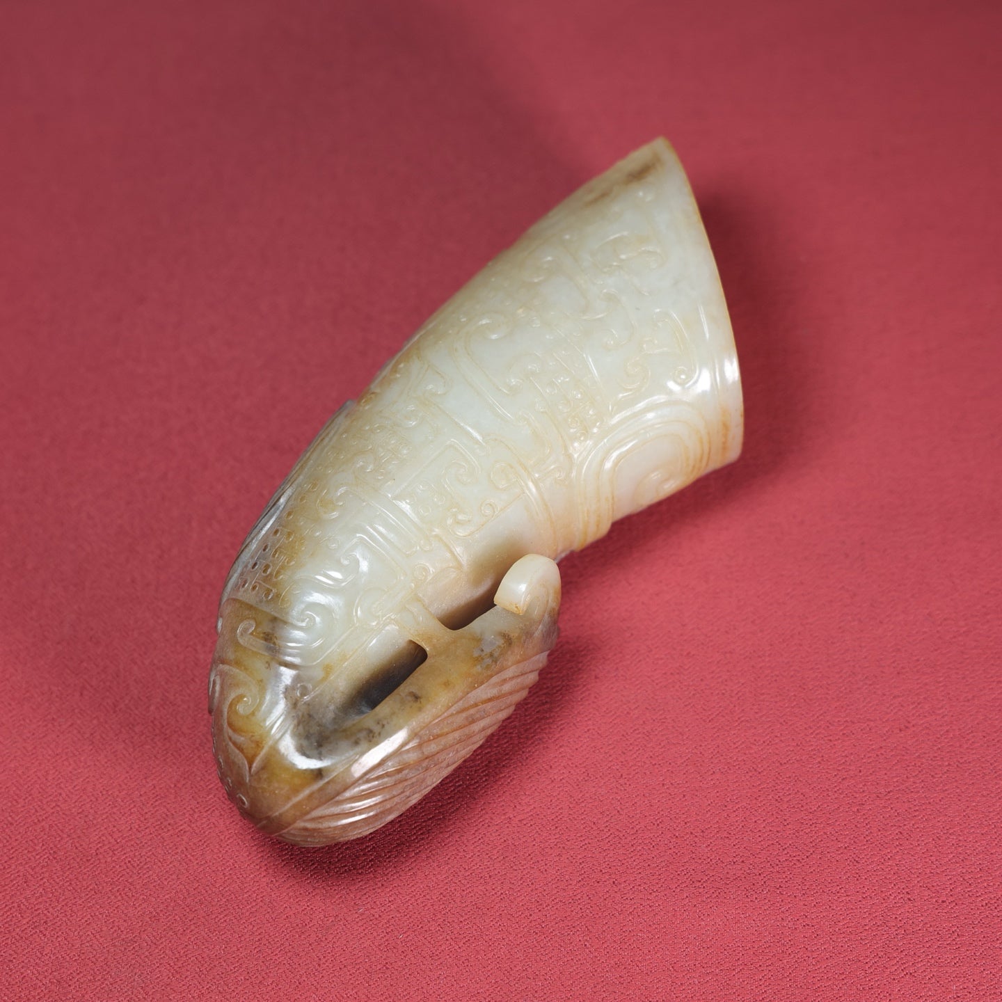 A1479 Vintage Chinese Hetian Jade Wine Cup