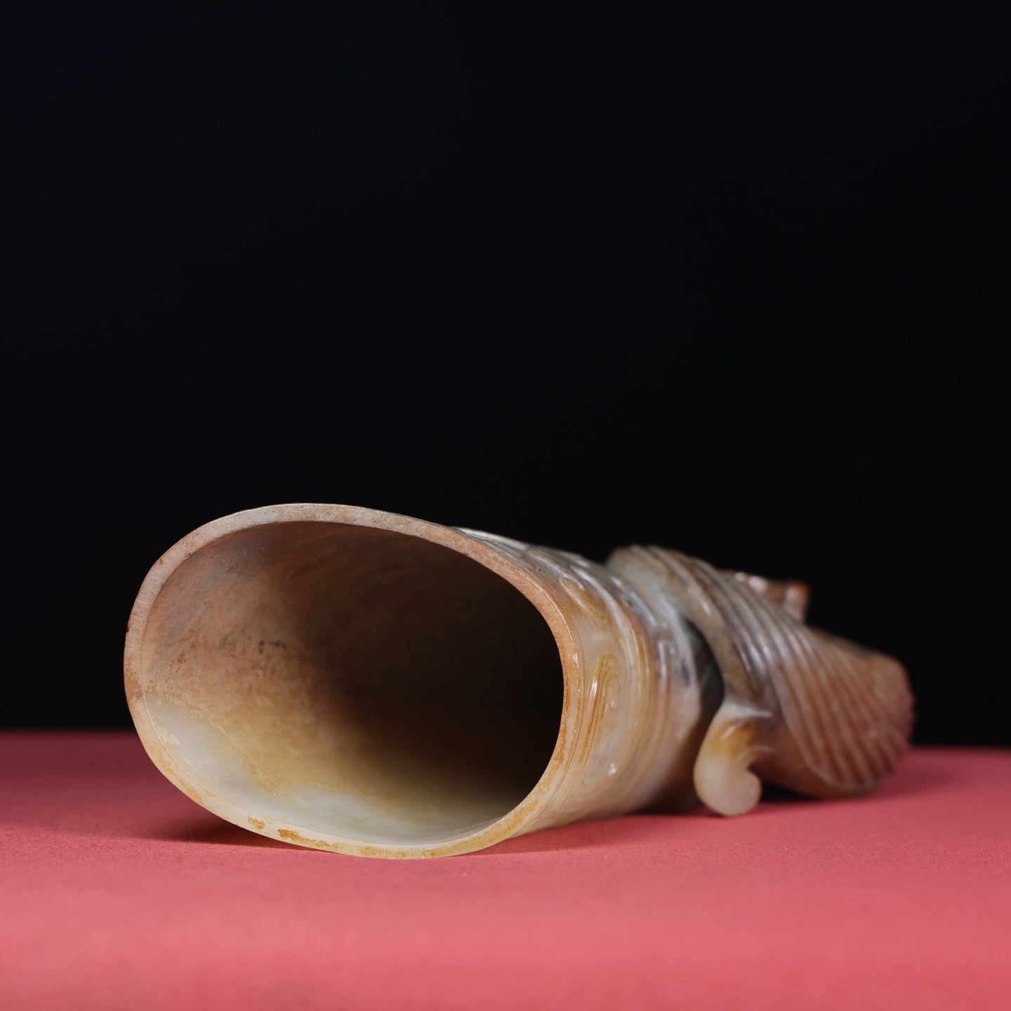 A1479 Vintage Chinese Hetian Jade Wine Cup