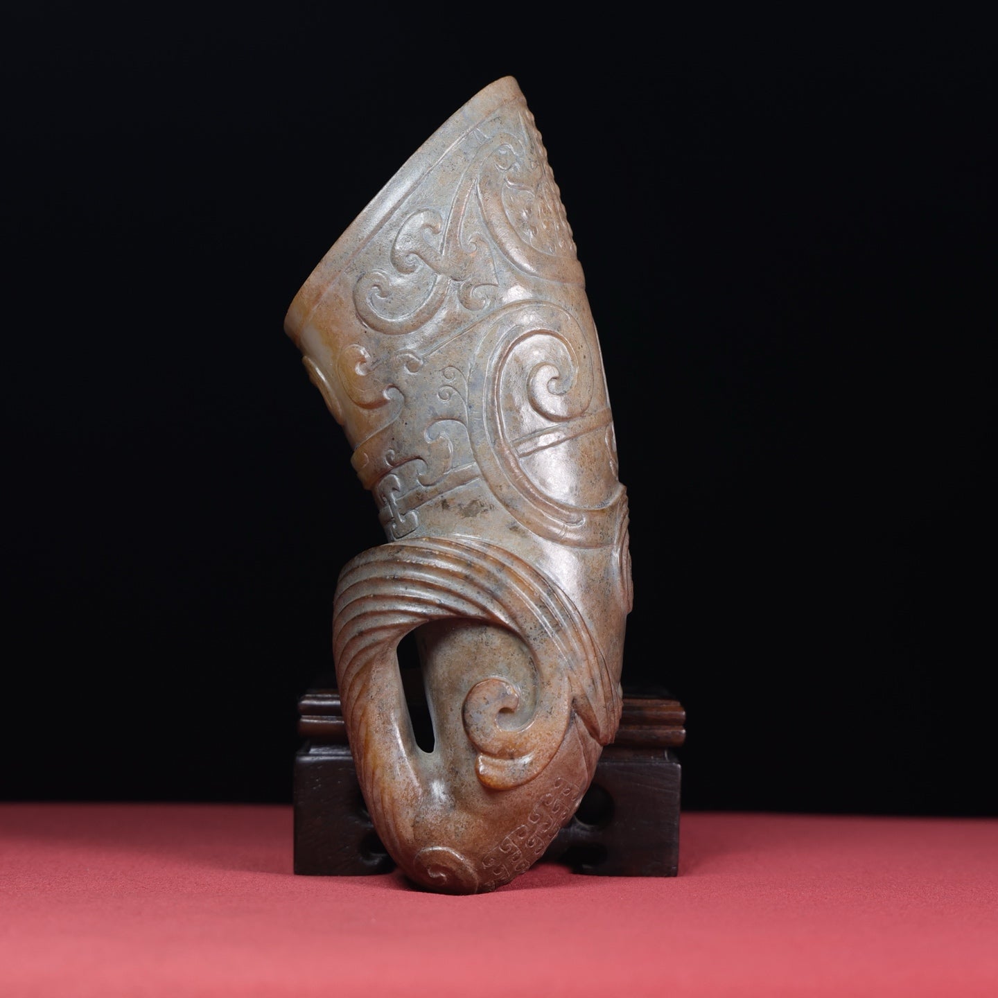 A1479 Vintage Chinese Hetian Jade Wine Cup