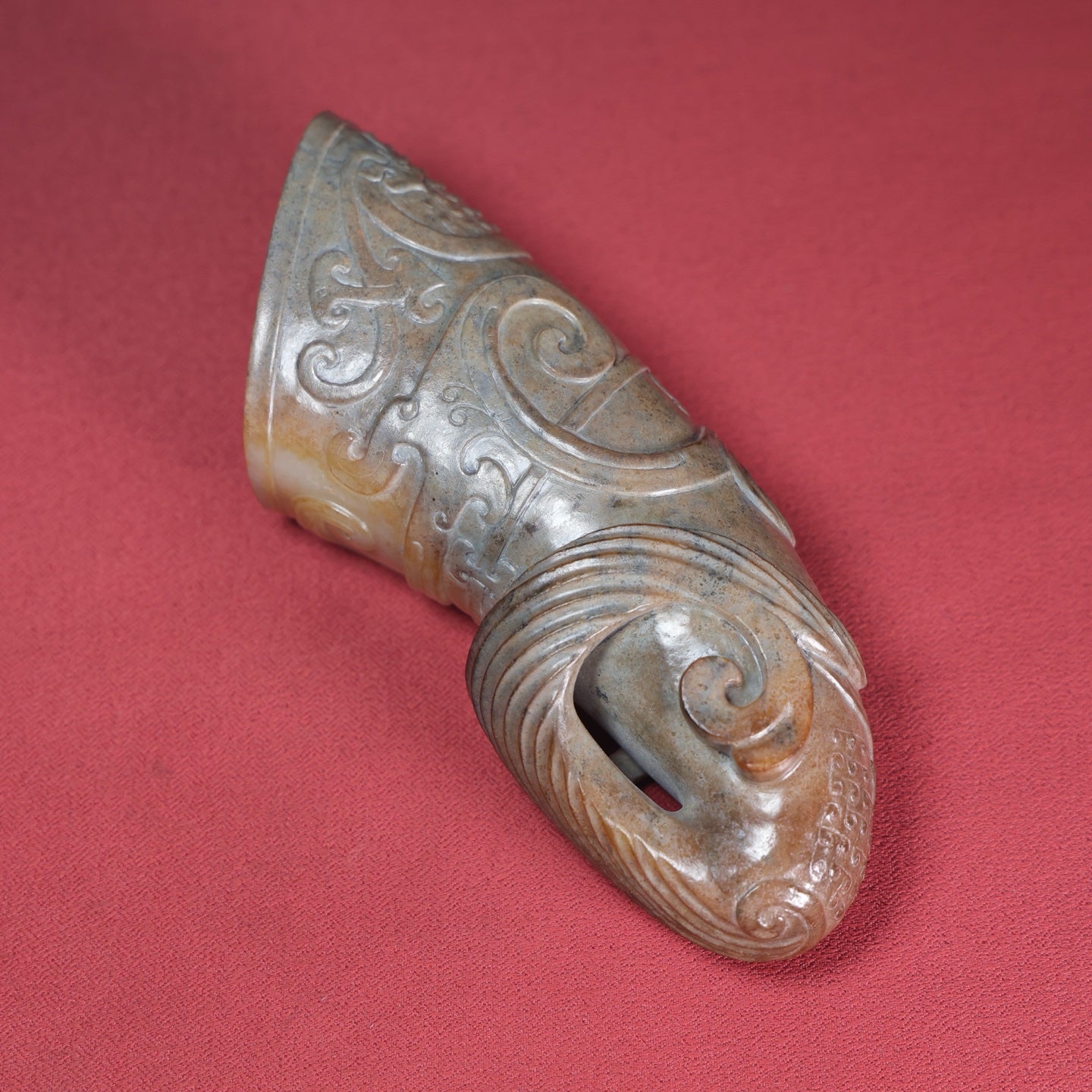 A1479 Vintage Chinese Hetian Jade Wine Cup