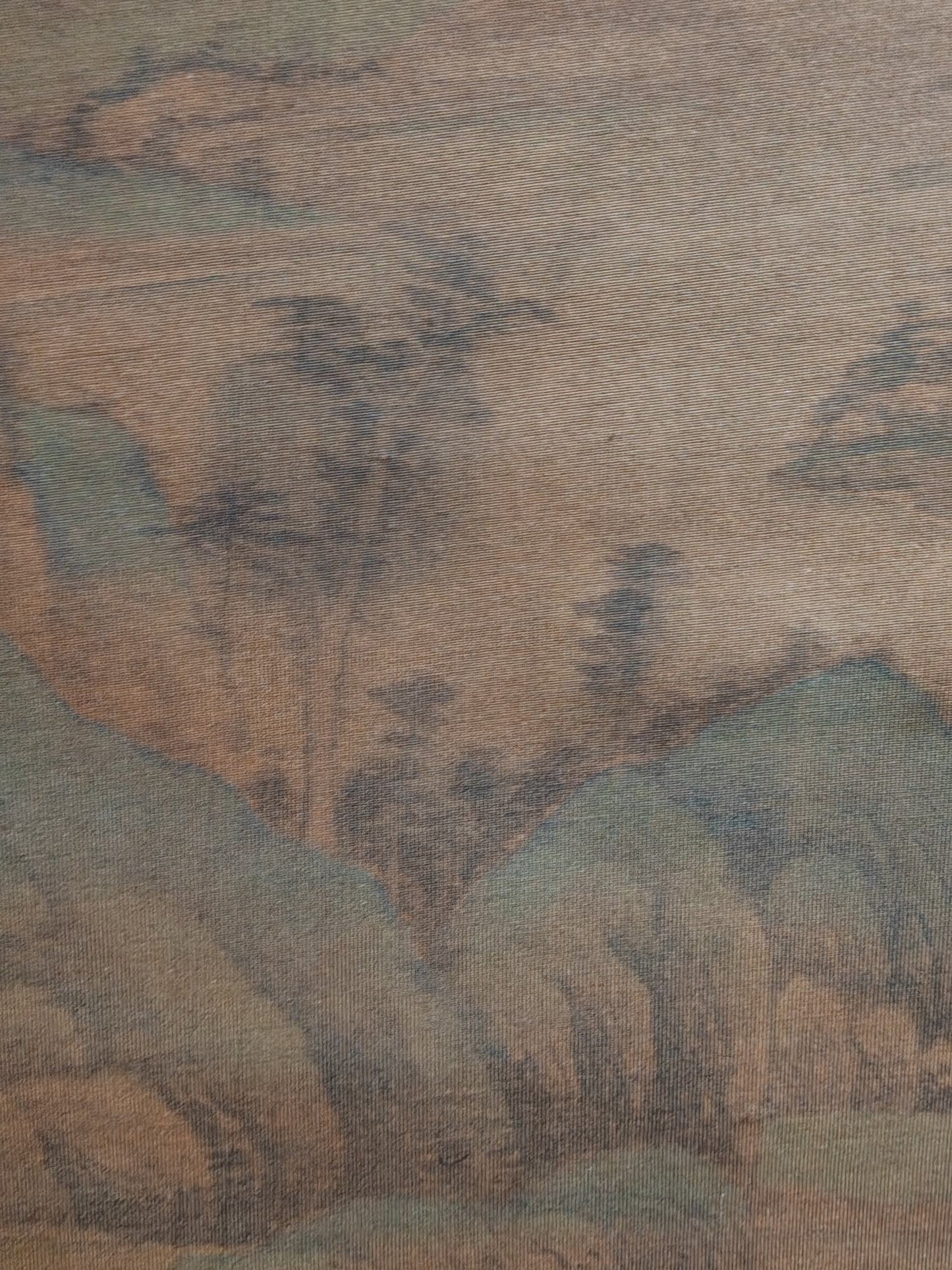 A1494 Chinese Watercolour On Silk Mountain River Scene Design Painting - Shi Tao
