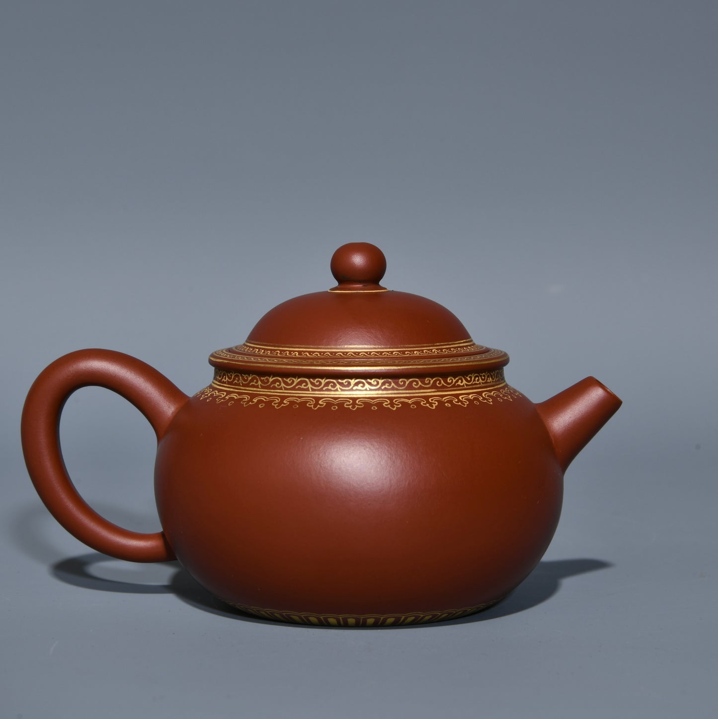 A1541 Superb Chinese Gilt Gold Yixing Zisha Teapot