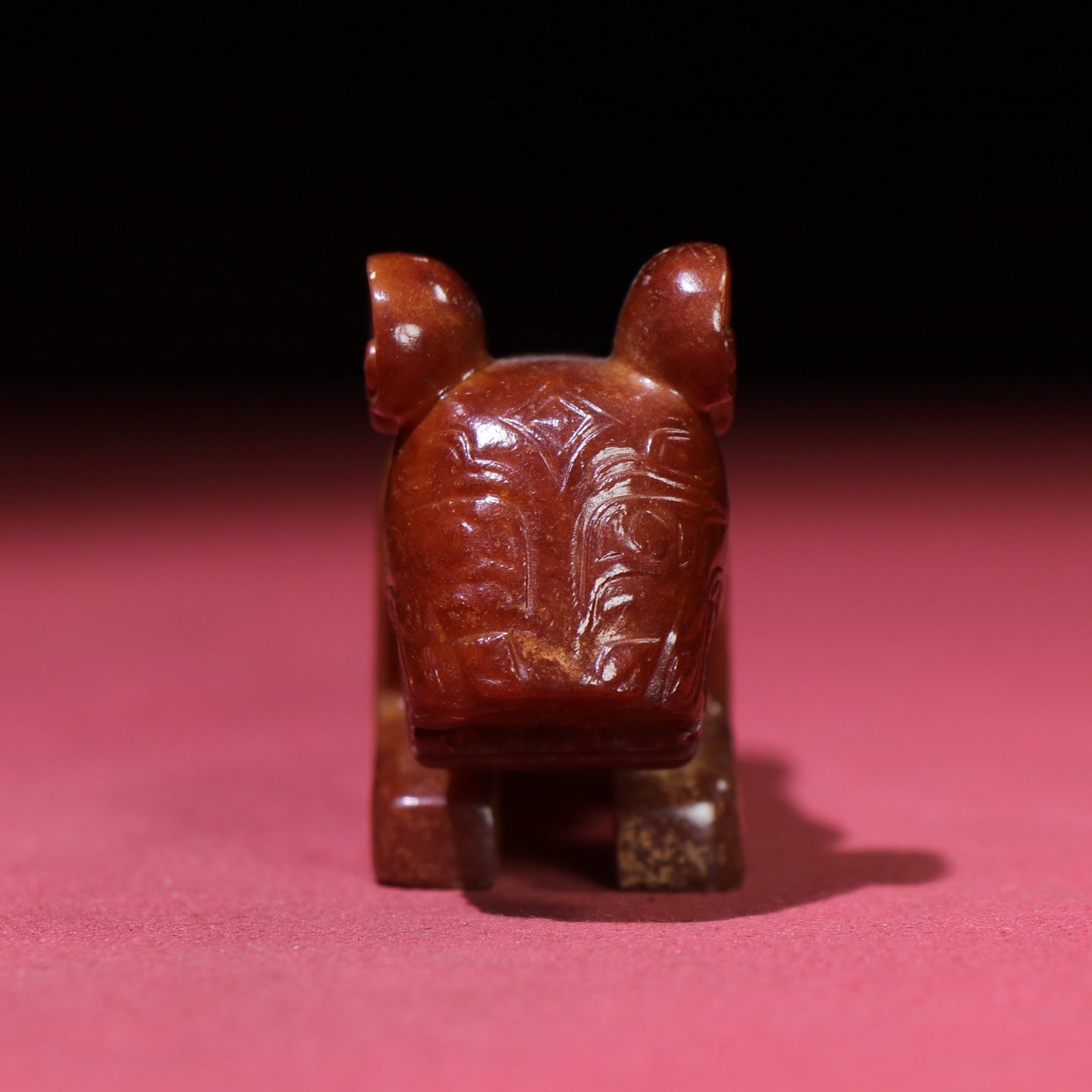 A1634 Superb Old Chinese Hetian Jade Carved Tiger Statue