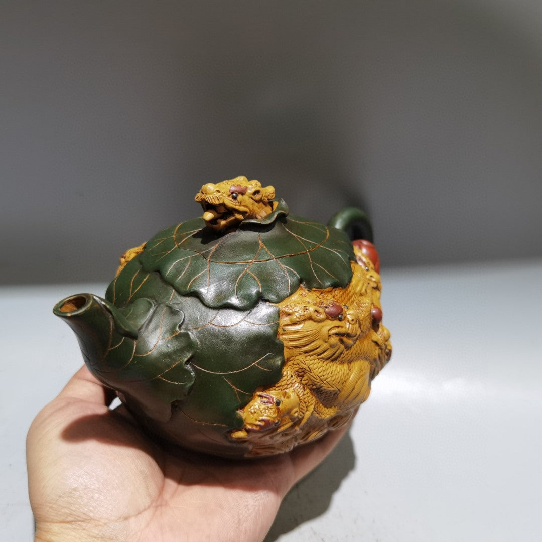 A1650 Superb Chinese Yixing Zisha Fortune Dragon Teapot