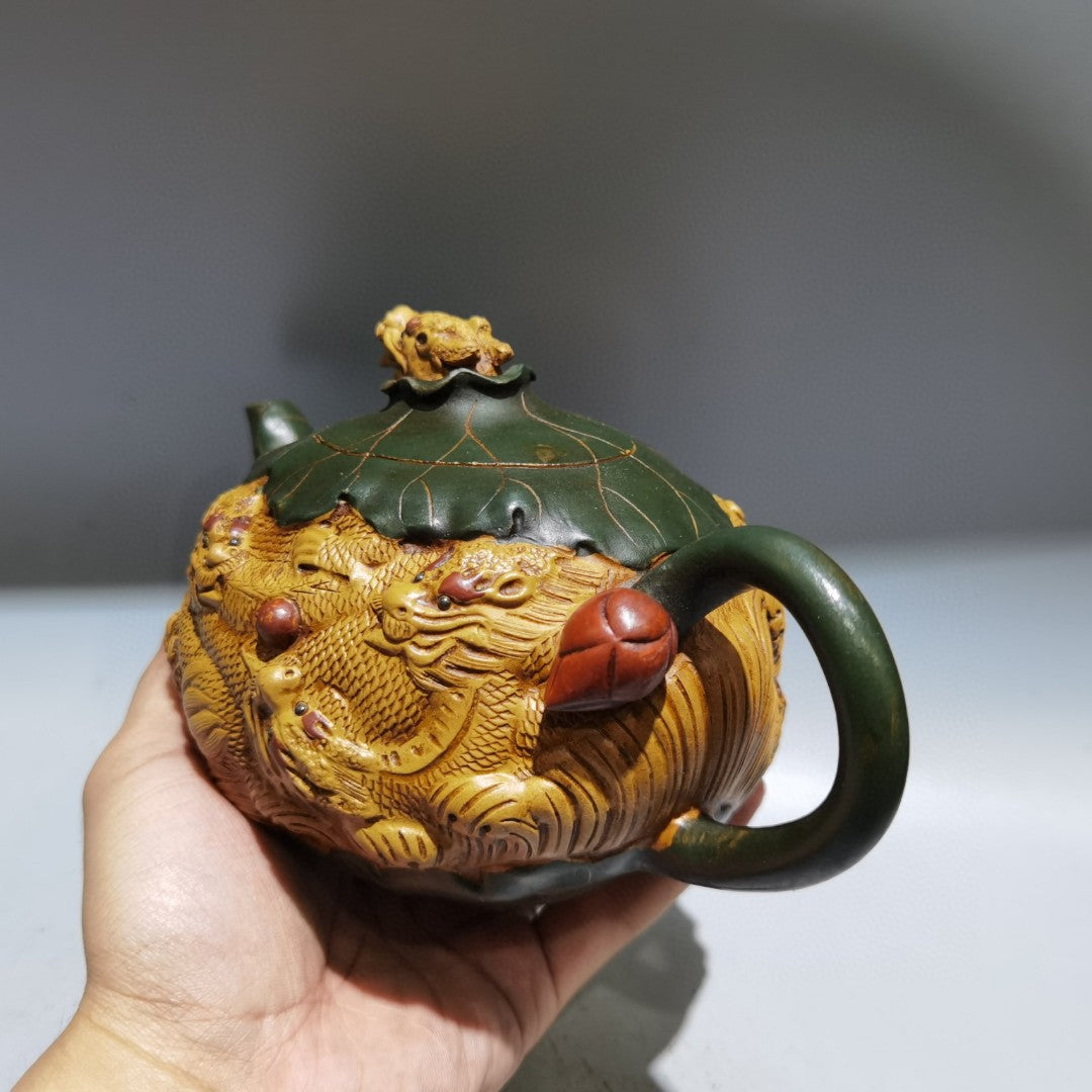 A1650 Superb Chinese Yixing Zisha Fortune Dragon Teapot