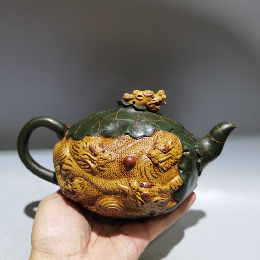 A1650 Superb Chinese Yixing Zisha Fortune Dragon Teapot