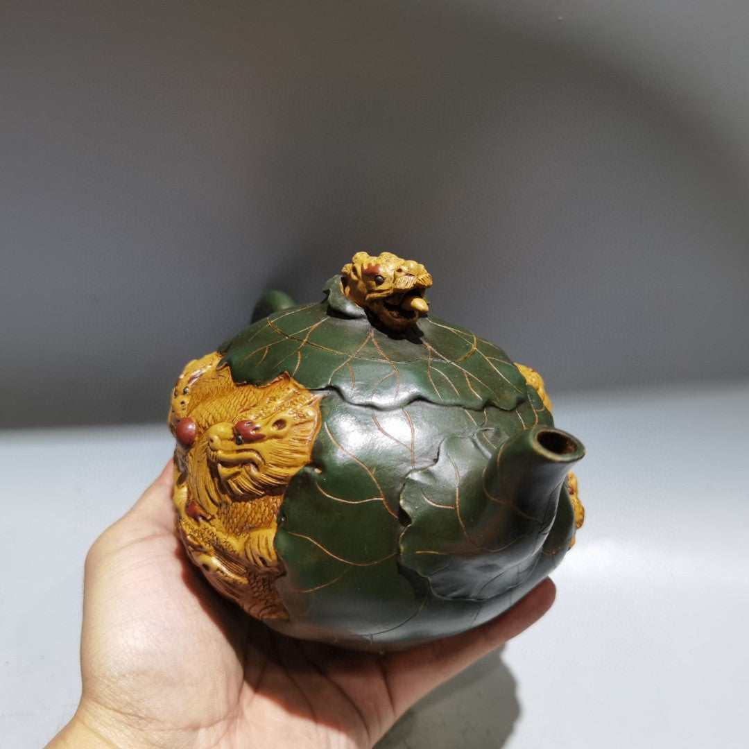 A1650 Superb Chinese Yixing Zisha Fortune Dragon Teapot