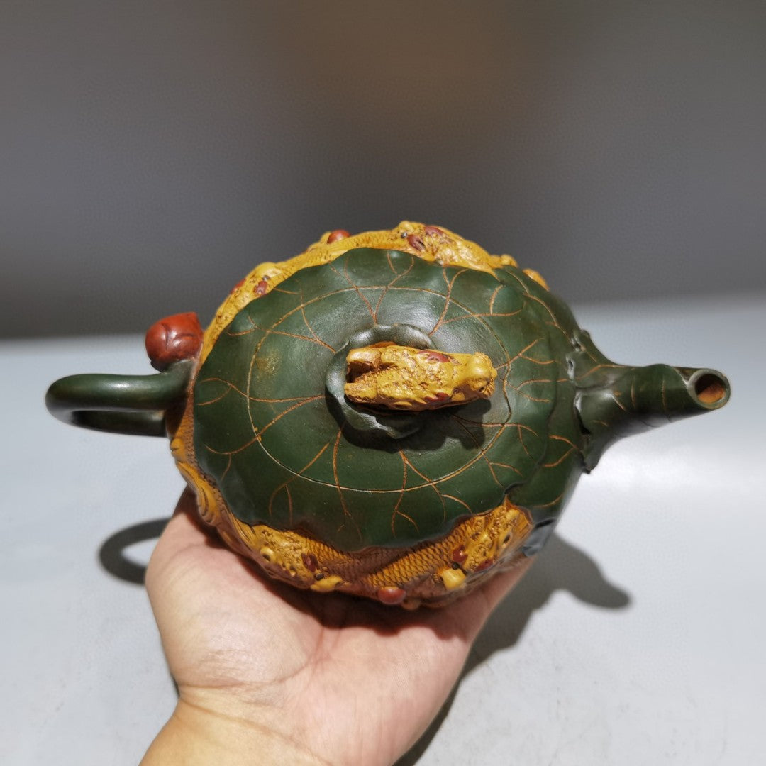 A1650 Superb Chinese Yixing Zisha Fortune Dragon Teapot