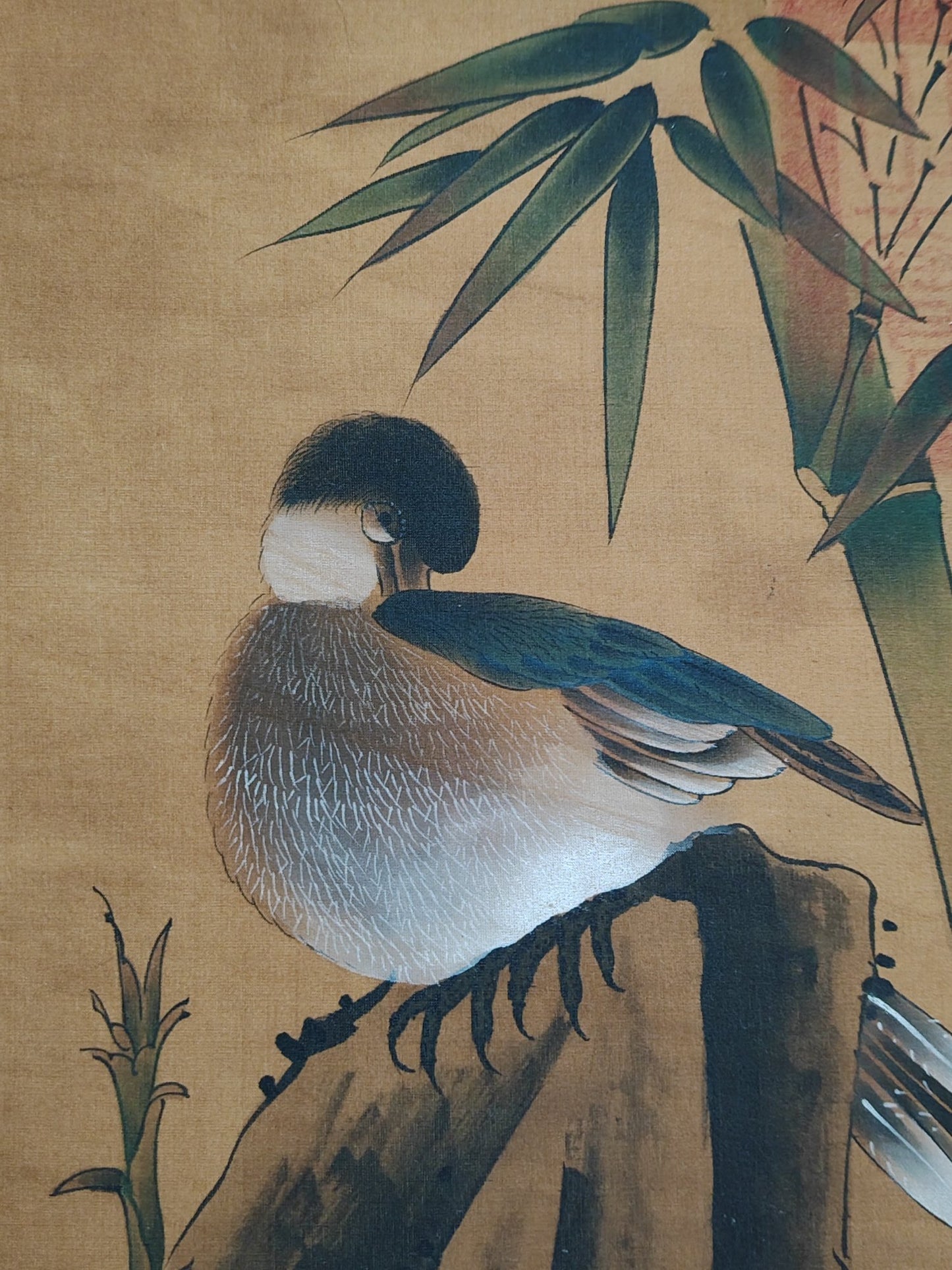 A1659 Chinese Watercolour On Silk Bird Design Painting - Cui Bai