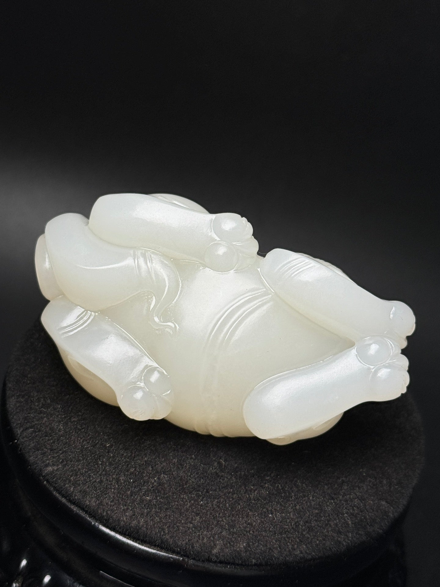 A1660 Superb Chinese Hetian Jade Carved Fortune Pixiu Statue