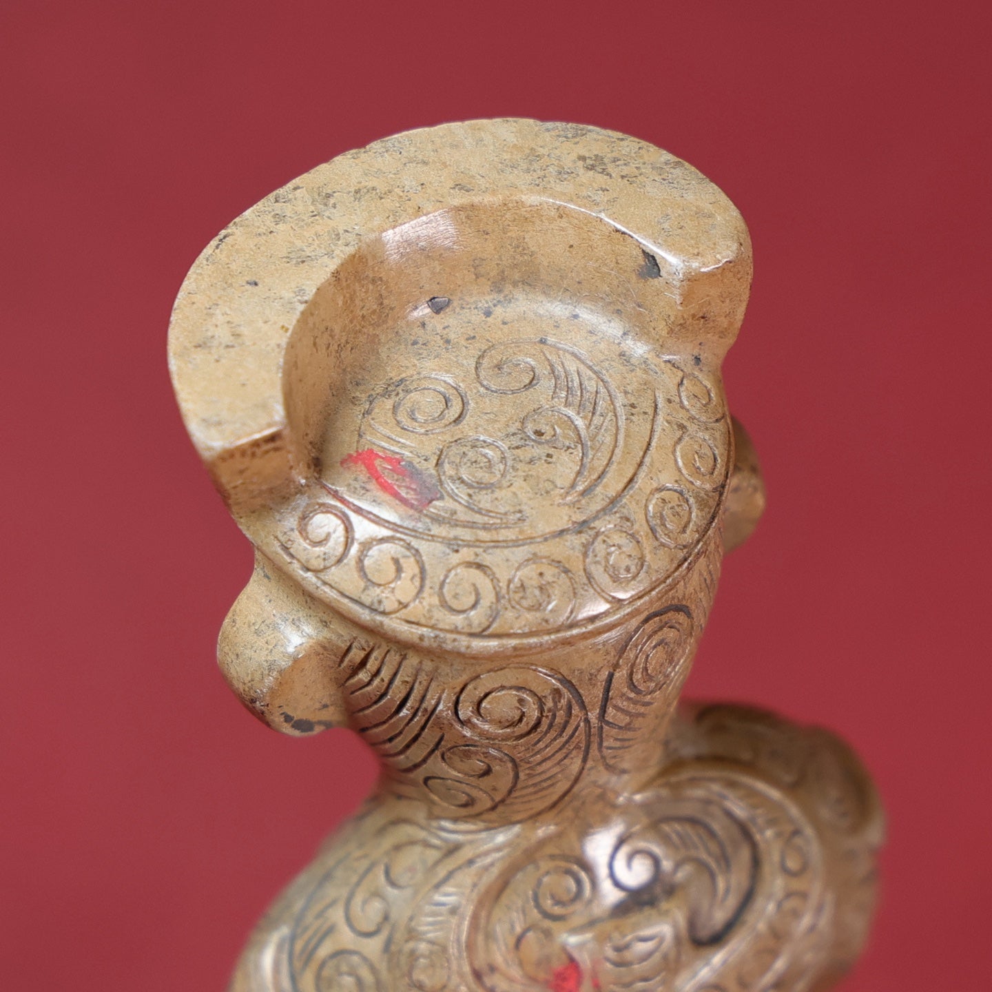 A1688 Superb Old Chinese Hetian Jade Carved Figure Statue