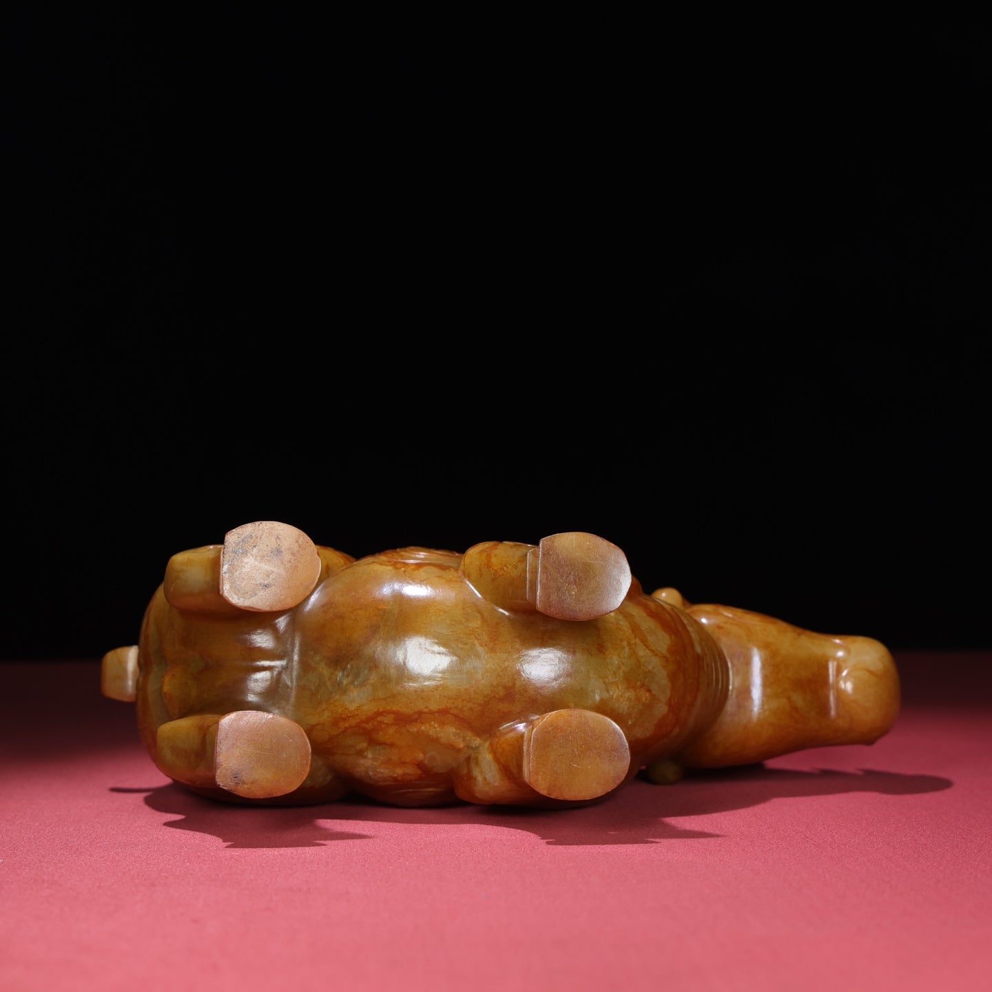 A1698 Superb Vintage Chinese Hetian Jade Carved Rhinoceros Statue