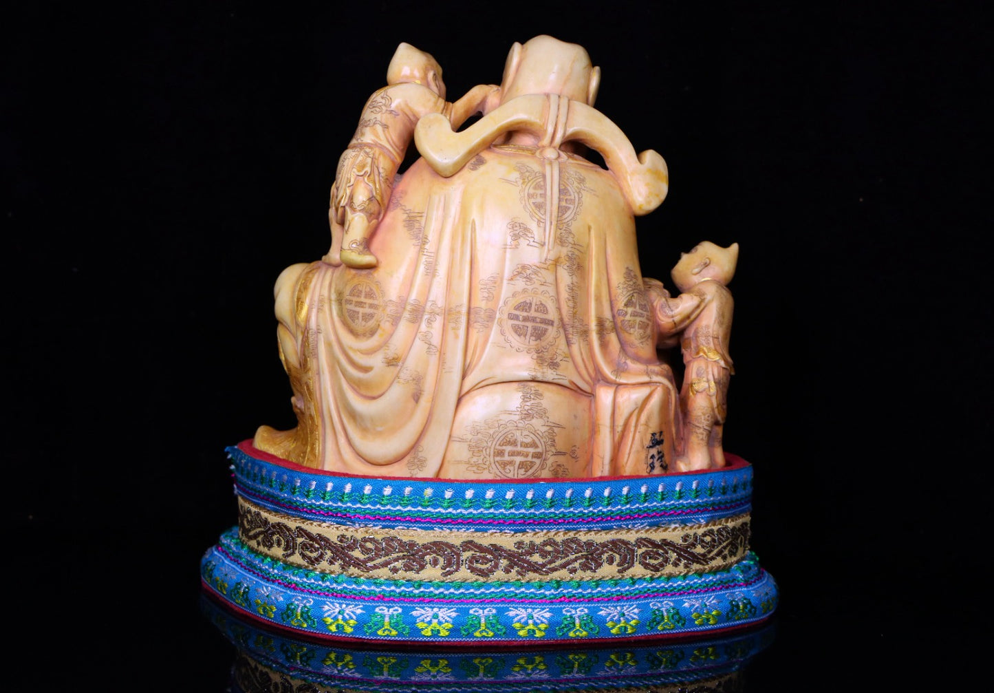 A1711 Superb Old Chinese Shoushan Stone Carved Heavenly Ghostcatcher Statue