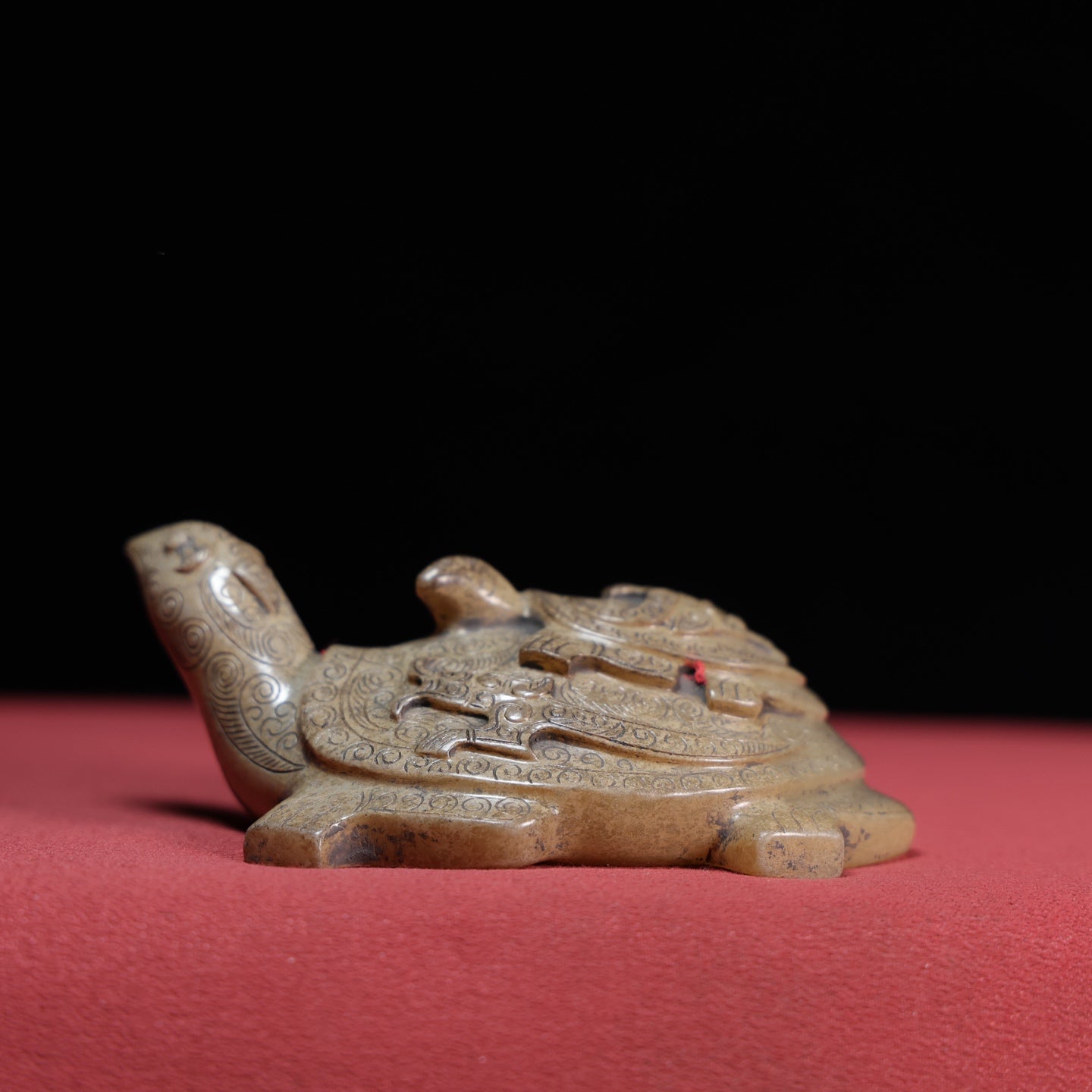 A1760 Superb Old Chinese Hetian Jade Carved Long Life Turtle Statue