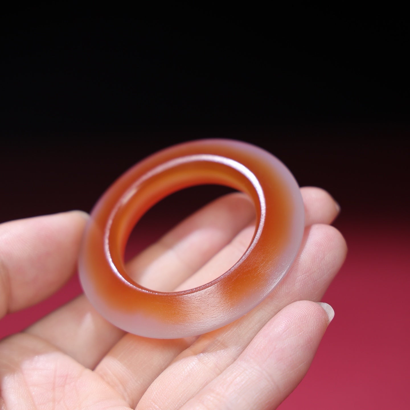 A1830 Exquisite Chinese Agate Ring Pendant