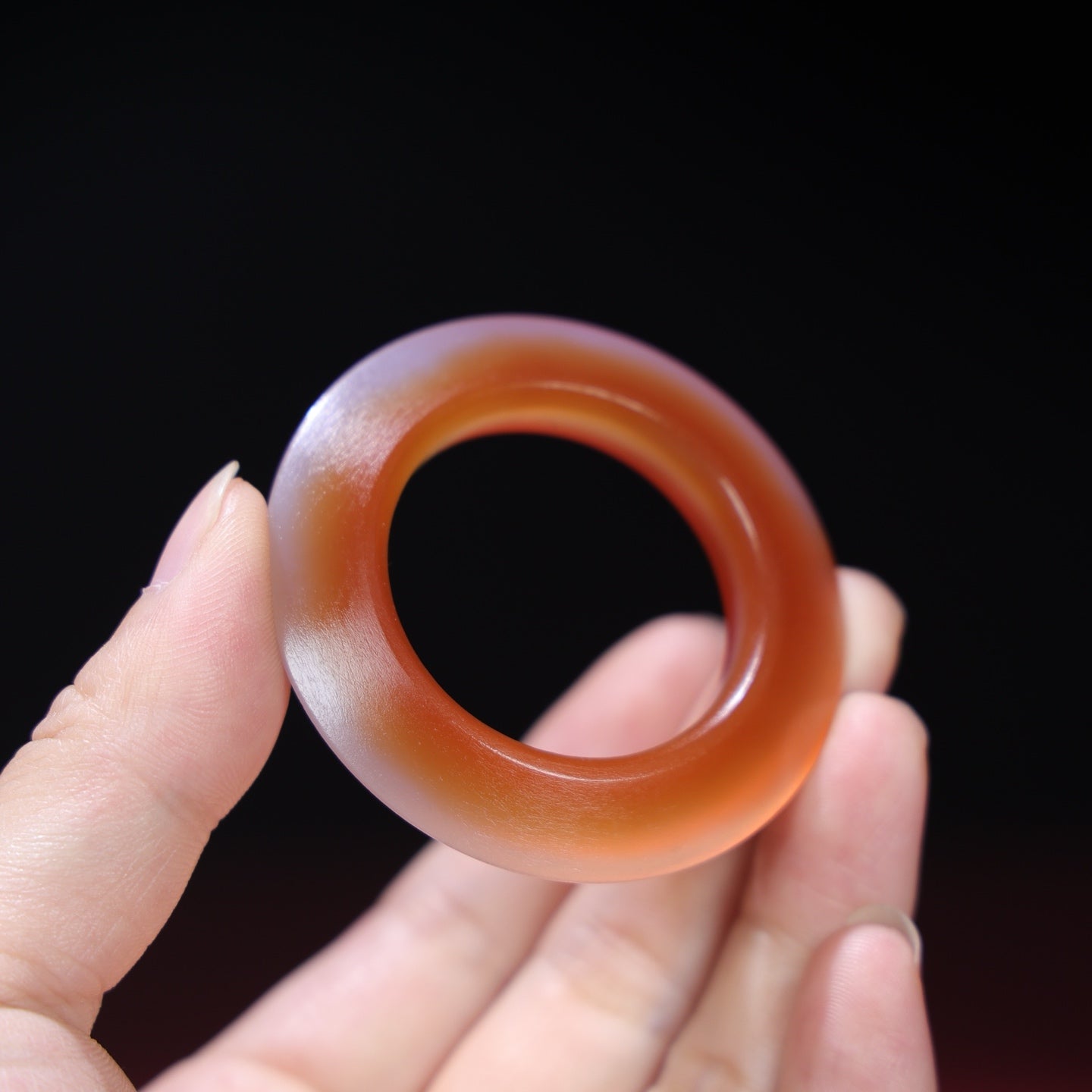 A1830 Exquisite Chinese Agate Ring Pendant